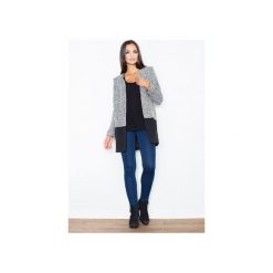 Żakiet M406 Szary-Czarny. Szare marynarki damskie FIGL, xl, z materiału. Za 179,00 zł.