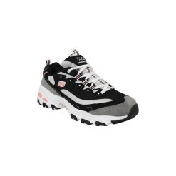 Buty Skechers D'Lites New Journey 11947-BKWG. Czarne trampki i tenisówki damskie Skechers, bez wzorów, bez zapięcia. Za 249,99 zł.