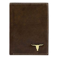 Portfel męski skórzany Buffalo Wild RM-04-BAW 2. Pomarańczowe portfele męskie BUFFALO WILD, bez wzorów, ze skóry. Za 49,90 zł.
