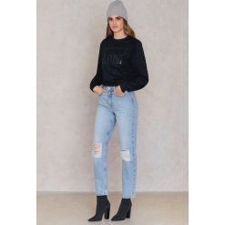 NA-KD Trend Dżinsy Connor - Blue. Niebieskie proste jeansy damskie marki NA-KD Trend, z jeansu. W wyprzedaży za 48,59 zł.