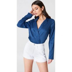 Szorty damskie: NA-KD Jeansowe spodenki z wysokim stanem – White