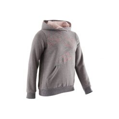 Bluza 500 Gym. Szare bluzy dziewczęce rozpinane DOMYOS, z kapturem. Za 39,99 zł.