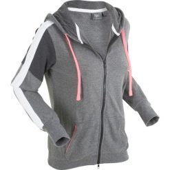 Bluzy damskie: Bluza rozpinana, długi rękaw bonprix szary melanż