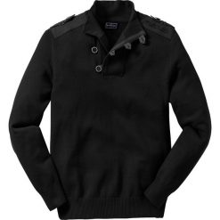 Swetry klasyczne męskie: Sweter „Slim fit” bonprix czarny