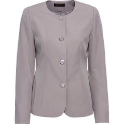 Żakiet bonprix brązowy. Szare żakiety damskie bonprix, bez wzorów, z elastanu. Za 149,99 zł.