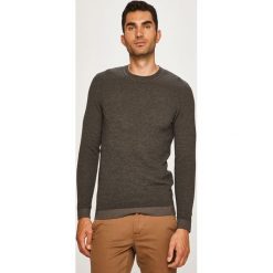 Selected - Sweter. Niebieskie swetry męskie Selected, s, bez wzorów, z bawełny, z okrągłym kołnierzem, bez kaptura. W wyprzedaży za 69,90 zł.