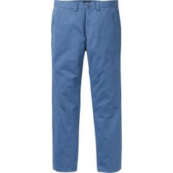 Spodnie chino Regular Fit Straight bonprix niebieski dżins. Niebieskie spodnie męskie bonprix, m, bez wzorów, klasyczne. Za 99,99 zł.