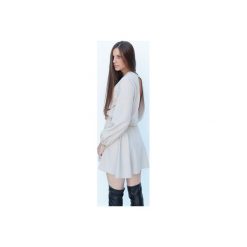 Sukienka Emma Creme/Black. Brązowe sukienki mini marki Elevenstory, na imprezę, l, w jednolite wzory, z gumy, z dekoltem na plecach, dopasowane. Za 249,00 zł.