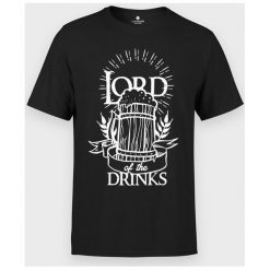 Koszulka męska Lord of the drinks. Koszulki męskie MegaKoszulki, m, bez wzorów, z bawełny, z podwójnym kołnierzykiem, bez rękawów. Za 54,90 zł.