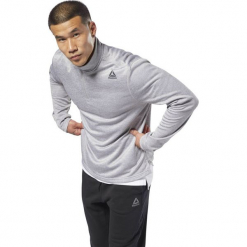 Bluza do biegania męska REEBOK US DOUBLE KNIT 1/4 MGREYH / DH1935. Szare bejsbolówki męskie Reebok, m. Za 169,00 zł.