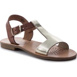 Sandały GEOX - J S. Violet G.C J929GC 04344 C5G2X S Caramel/Gold. Żółte sandały dziewczęce Geox, ze skóry, bez zapięcia. W wyprzedaży za 179,00 zł.