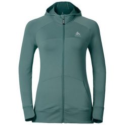 Bluzy sportowe damskie: Odlo Bluza Odlo Hoody midlayer full zip ZETTA – 348091 – 348091/40159/L