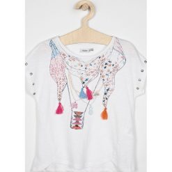 Blukids - Top dziecięcy 134-170 cm. Szare topy damskie marki Blukids, z aplikacjami, z bawełny, z okrągłym kołnierzem. Za 59,90 zł.