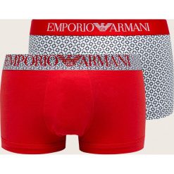 Emporio Armani - Bokserki (2-pack). Czerwone bokserki męskie Emporio Armani, z nadrukiem, z elastanu. Za 259,90 zł.
