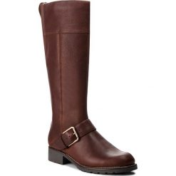 Oficerki CLARKS - Orinoco Jazz 261381954 Tan Warmlined Leather. Pomarańczowe kozaki damskie Clarks, ze skóry, bez obcasa, bez zapięcia. W wyprzedaży za 389,00 zł.