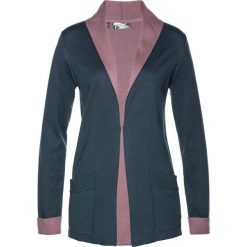 Sweter rozpinany bonprix niebieski nocny - matowy fioletowy. Niebieskie kardigany damskie marki bonprix. Za 49,99 zł.