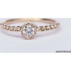Pierścionek zaręczynowy z diamentem złoto 750. Żółte pierścionki damskie Pakamera, z diamentem, złote. Za 3770,00 zł.
