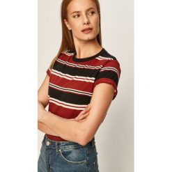 Brave Soul - T-shirt. Czarne bluzki damskie Brave Soul, s, bez wzorów, z bawełny, casualowe, z okrągłym kołnierzem, z krótkim rękawem. Za 49,90 zł.