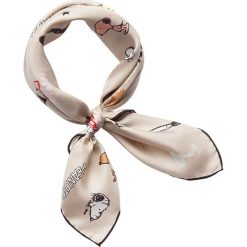 Chusty damskie: Chusta „Peanuts” w kolorze kremowym – 53 x 53 cm