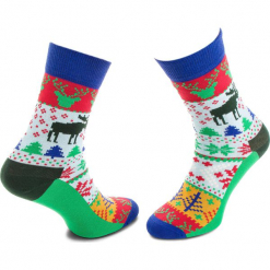 Skarpety Wysokie Unisex HAPPY SOCKS - FAI01-7000 Kolorowy Zielony. Zielone skarpetki damskie marki DOMYOS, z elastanu. Za 34,90 zł.