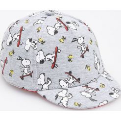 Czapeczki niemowlęce: Czapka z daszkiem peanuts – Jasny szar