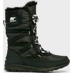 Sorel - Śniegowce Whitney Tall Lace II. Czarne śniegowce damskie marki Sorel, na zimę, z materiału. W wyprzedaży za 399,90 zł.