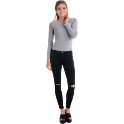 Spodnie - 71-H3562 NERO. Czarne spodnie damskie Unisono, s, z elastanu. Za 59,00 zł.