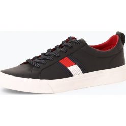 Tommy Hilfiger - Męskie tenisówki ze skóry, niebieski. Niebieskie trampki męskie TOMMY HILFIGER, bez wzorów, ze skóry, klasyczne, bez zapięcia. Za 449,95 zł.