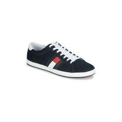 Buty Tommy Hilfiger HOWELL 7D2. Niebieskie trampki męskie TOMMY HILFIGER, bez wzorów, bez zapięcia. Za 239,20 zł.