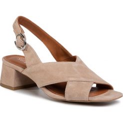 Sandały SERGIO BARDI - SB-50-09-000511 203. Brązowe klapki damskie Sergio Bardi, bez wzorów, ze skóry, bez obcasa, na obcasie. Za 239,00 zł.