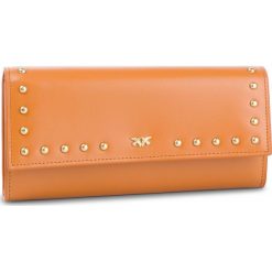 Duży Portfel Damski PINKO - Brughiera Wallet With Flap L PE 19 PLTT 1P21B7 Y5EU Light Brow L47. Pomarańczowe portfele damskie marki Pinko, bez wzorów, ze skóry. Za 619,00 zł.
