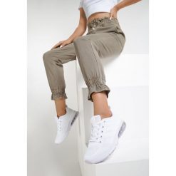 Białe Buty Sportowe Calinophe. Białe buty sportowe damskie Renee, bez wzorów, z jeansu, sportowe, trekkingowe. Za 109,99 zł.