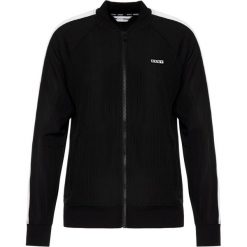 Bluza DKNY Sport DP9J8488. Czarne bluzy sportowe damskie DKNY Sport, s, bez wzorów, z elastanu, bez rękawów, bez kaptura. W wyprzedaży za 229,00 zł.