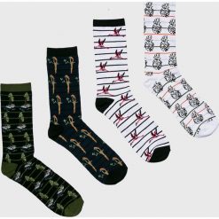 Only & Sons - Skarpety (4 pack). Białe skarpetki męskie marki Only & Sons, bez wzorów, z elastanu. Za 59,90 zł.