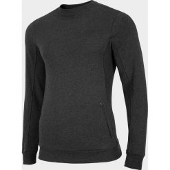 Bluza męska BLM001 - głęboka czerń melanż. Bluzy męskie 4f, m, bez wzorów, z dzianiny, bez kołnierzyka, bez rękawów, bez kaptura. W wyprzedaży za 99,99 zł.
