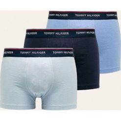 Tommy Hilfiger - Bokserki (3-Pack). Niebieskie bokserki męskie TOMMY HILFIGER, bez wzorów, z elastanu. Za 179,90 zł.
