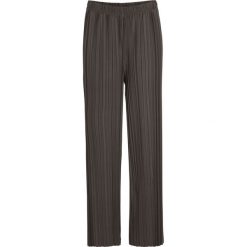 Spodnie plisowane bonprix oliwkowy. Zielone spodnie damskie bonprix. Za 69,99 zł.