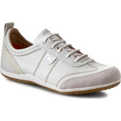 Półbuty GEOX - D Vega A D3209A 04322 C1352 White/Off White. Białe półbuty damskie Geox, na co dzień, bez wzorów, ze skóry, bez obcasa, na płaskiej podeszwie, bez zapięcia. W wyprzedaży za 329,00 zł.