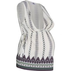 Shirt ciążowy i do karmienia bonprix biały wzorzysty. Białe koszulki damskie bonprix, w paski, bez kołnierzyka, bez rękawów. Za 79,99 zł.