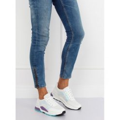 Białe buty sportowe DIELE. Białe buty sportowe damskie FunKee.pl, bez wzorów, z tkaniny, sportowe. Za 84,99 zł.