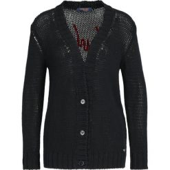 Kardigan Trussardi Jeans Cardigan With Embroidery Pure Cot 56M00195. Niebieskie swetry damskie Trussardi Jeans, xs, bez wzorów, z bawełny, bez rękawów, bez kaptura. W wyprzedaży za 269,00 zł.