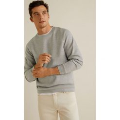 Mango Man - Bluza. Szare bluzy męskie marki Mango Man, s, bez wzorów, z bawełny, z okrągłym kołnierzem, bez rękawów, bez kaptura. Za 89,90 zł.