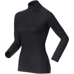 Odlo Koszulka tech. Shirt l/s turtle neck 1/2 zip X-WARM - 155151 - 155151L. Czarne topy sportowe damskie marki Odlo, l. Za 242,95 zł.