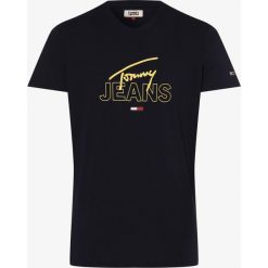 Tommy Jeans - T-shirt męski, niebieski. Niebieskie t-shirty męskie Tommy Jeans, s, z nadrukiem, z bawełny, bez kołnierzyka. Za 99,95 zł.