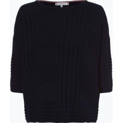 Tommy Hilfiger - Sweter damski – Tamela, niebieski. Niebieskie swetry damskie TOMMY HILFIGER, l, bez wzorów, z dzianiny, eleganckie, z krótkim rękawem, krótkie, bez kaptura. Za 299,95 zł.
