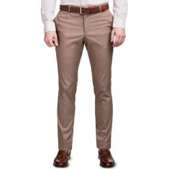 Spodnie GIORGIO SMEE000029. Brązowe spodnie męskie Giacomo Conti, s, bez wzorów, z elastanu, eleganckie. Za 259,00 zł.