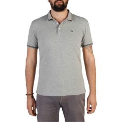 Emporio Armani koszulka polo męska XL szara. Szare koszulki męskie Emporio Armani, xl, bez wzorów, bez rękawów. W wyprzedaży za 199,00 zł.