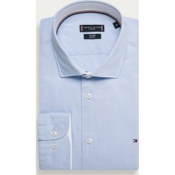 Tommy Hilfiger Tailored - Koszula. Niebieskie koszule męskie Tommy Hilfiger Tailored, m, bez wzorów, z bawełny, casualowe, z włoskim kołnierzykiem, z długim rękawem. Za 299,90 zł.