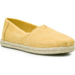 Espadryle TOMS - Classic 10013514 Electric Yellow. Żółte espadryle damskie Toms, na co dzień, bez wzorów, ze skóry, bez obcasa, na płaskiej podeszwie, bez zapięcia. W wyprzedaży za 289,00 zł.