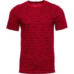 Calvin Klein koszulka męska NM1699E S/S CREW NECK S czerwony. Czerwone koszulki męskie Calvin Klein, s, z nadrukiem, bez kołnierzyka, bez rękawów. Za 189,00 zł.